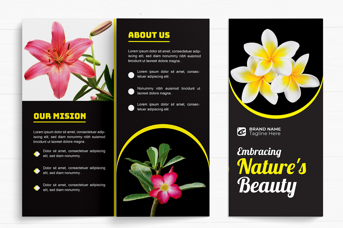Flowers Trifold Brochure Layout, a Brochure Template by MightyDesign (Photo 4 of 7)