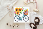 Watercolor Summer Sunflower Clipart, an Illustration by CraftArtStudio (Thumbnail 6 of 6)