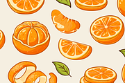 Orange Element Set, a Food Illustration by Laimmilka (Thumbnail 3 of 3)