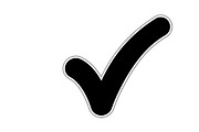 Simple and bold checkmark silhouette, an Illustration by Amazin_art (Thumbnail 8 of 26)
