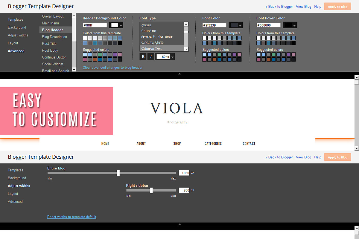 Blogger Template Responsive - VIOLA, a Websites & App Template by Vefio Themes (Photo 2 of 3)