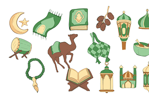 ramadan islamic vector collection, an Object Graphic by nikagraphic