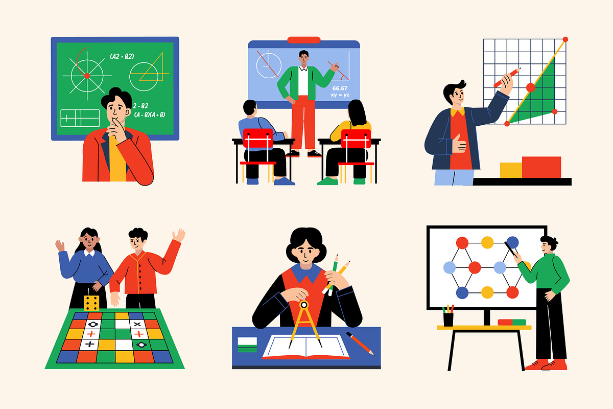 Animated Math Illustrations, an Education Illustration by Brickclay (Photo 3 of 5)