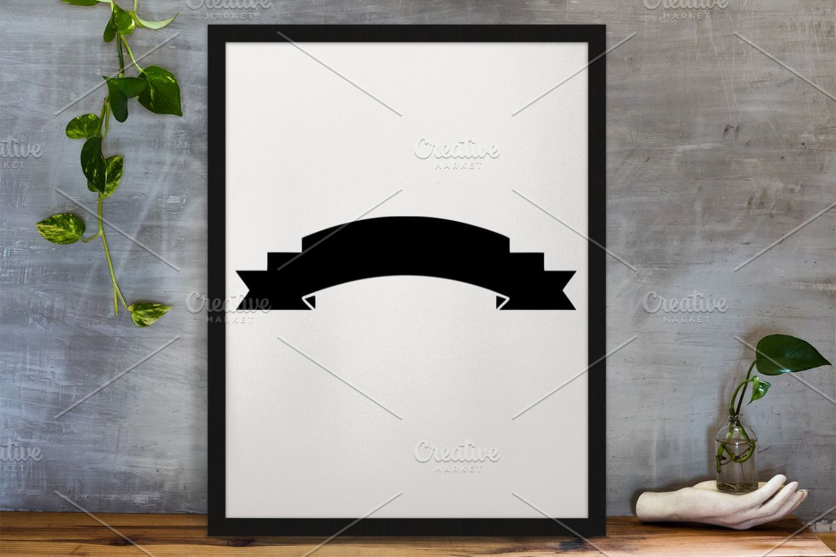 Banner Silhouette SVG, a Decorative Illustration by newminddesign (Photo 3 of 5)