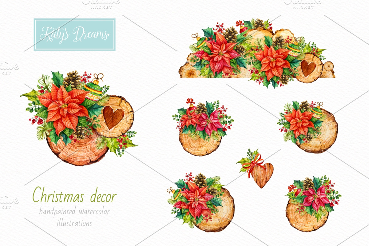 Christmas Rustic, a Decorative Illustration by Ekaterina Mikheeva (Photo 3 of 8)