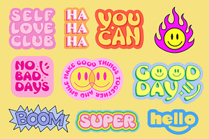 POSITIVE VECTOR STICKERS PACK VOL.2