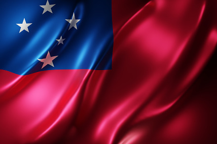 Samoa 3d flag