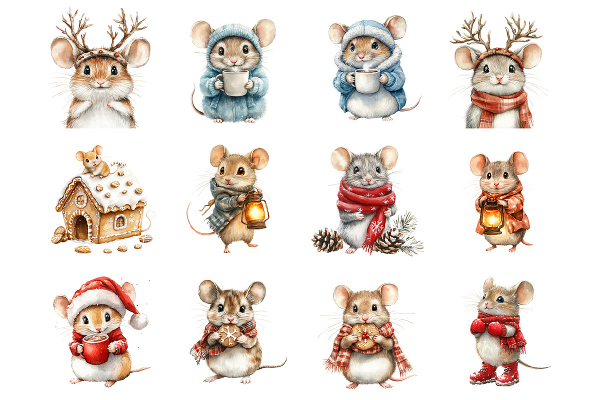 Christmas Mouse, an Illustration by Design Market (Photo 2 of 3)
