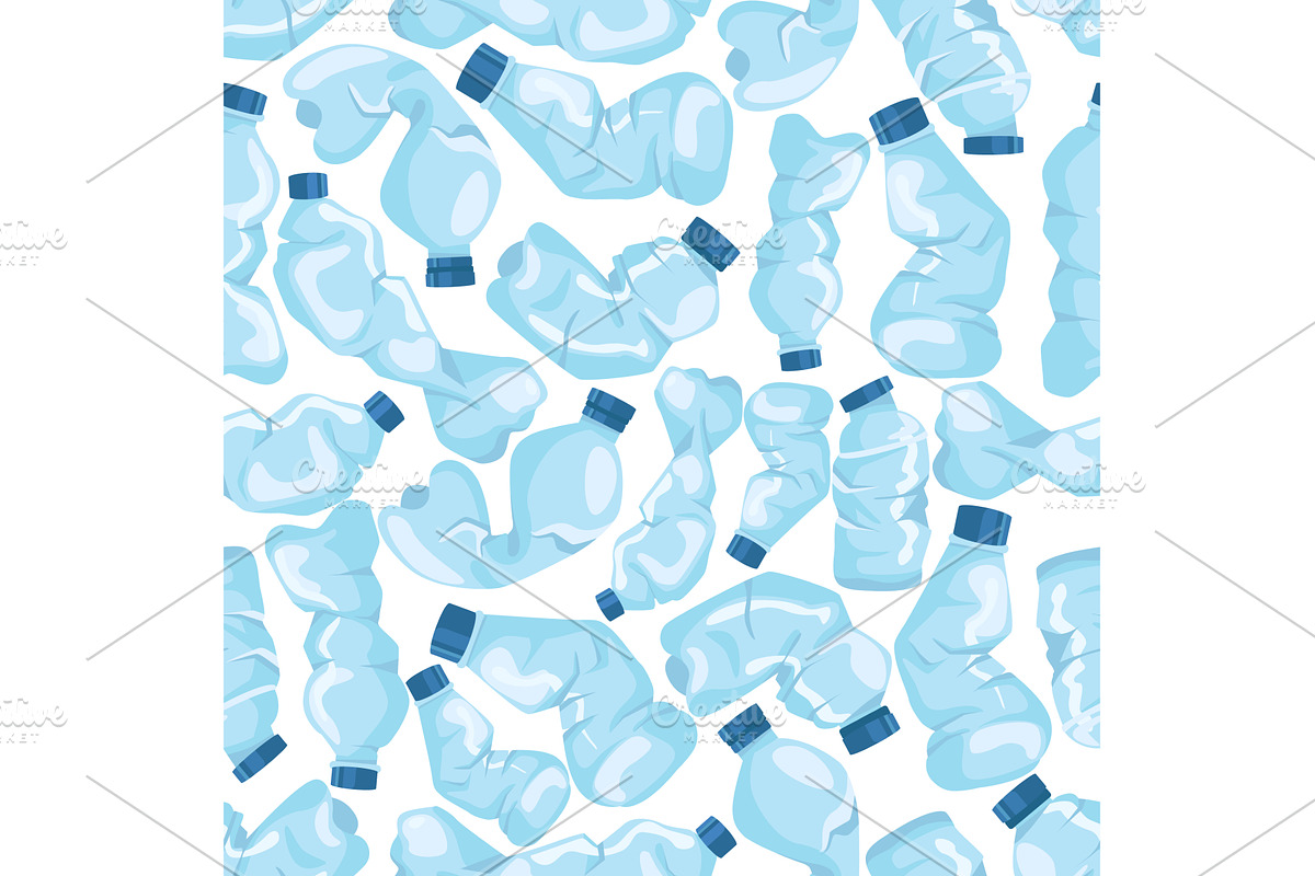 Crumpled and flattened plastic, a Food Illustration by Vectorbuum