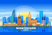 Montevideo Uruguay vector skyline, a Work Illustration by Sky and glass (Thumbnail 4 of 6)