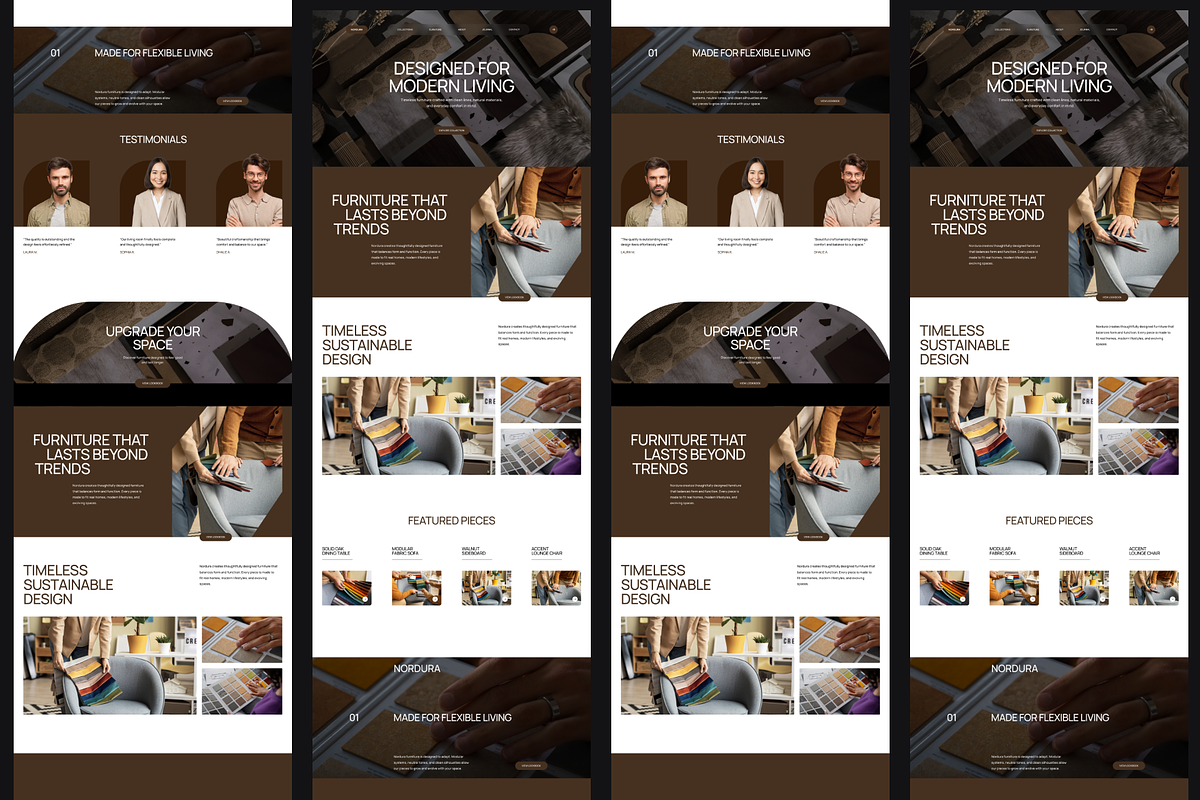 Figma Furniture Brand Landing Page, a Landing Page Template by Musara (Photo 4 of 6)