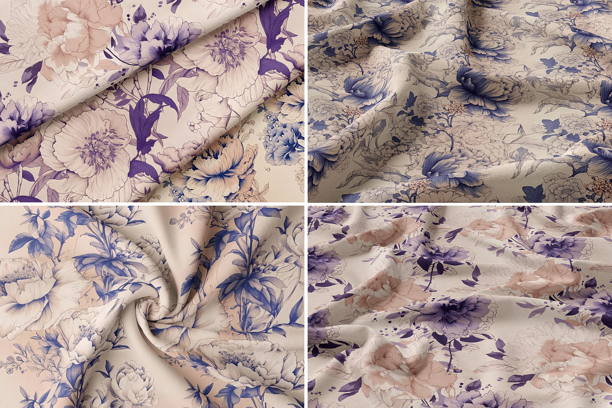 Vintage Ink Floral Patterns, a Pattern Graphic by Ninterints (Photo 8 of 15)