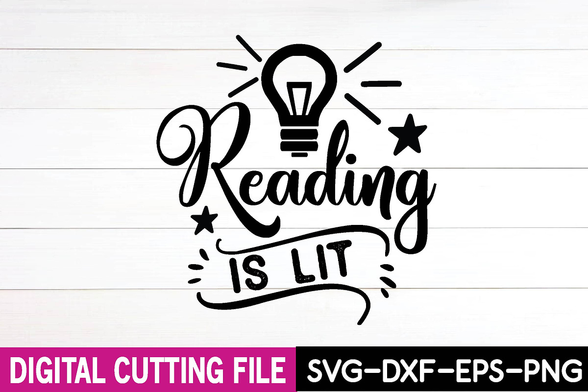 Reading Quotes SVG Cut Files Bundle, an Illustration by Buycreativedesign (Photo 4 of 6)