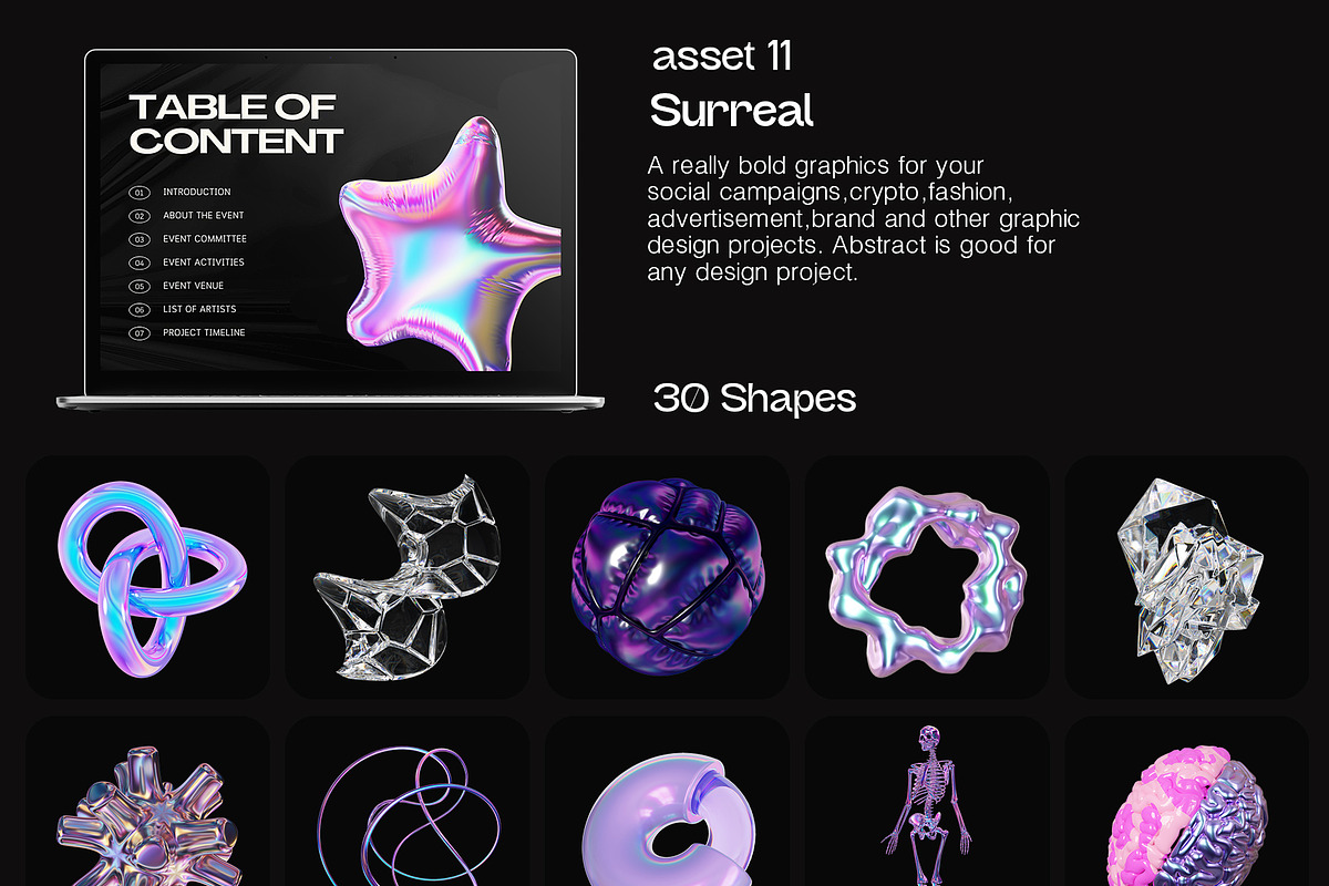 3D Abstract Design LIBRARY, a Graphic by LarysaZabrotskaya (Photo 15 of 24)