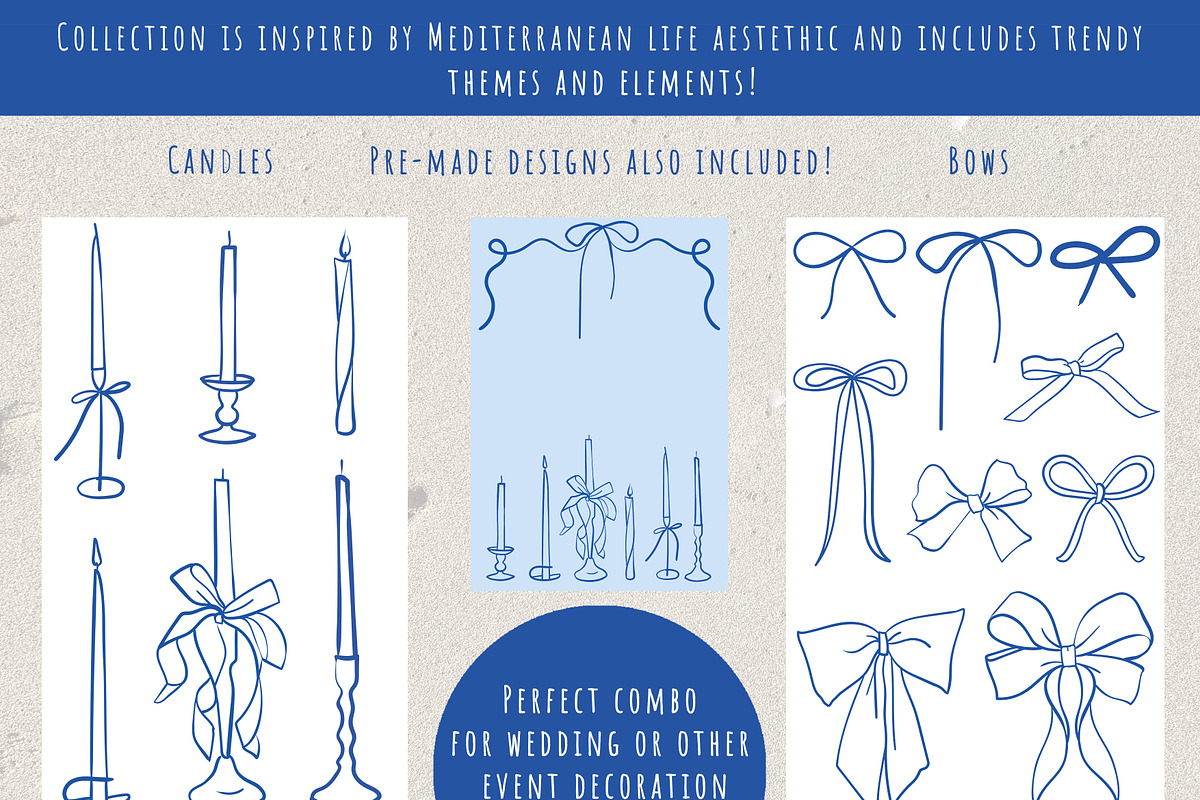 Mediterranean Party Collection, a Decorative Illustration by Nataly_is_Drawing (Photo 3 of 11)