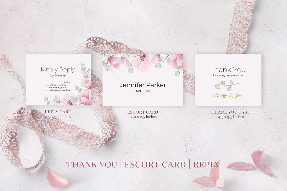 Magnolia & Eucalyptus Wedding Suite, an Invitation Template by Maggie Stilwell Design (Photo 3 of 7)