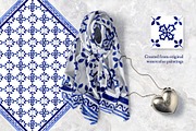 Portuguese Azulejos. Bandanas Set 1, a Decorative Illustration by ilonitta (Thumbnail 8 of 9)