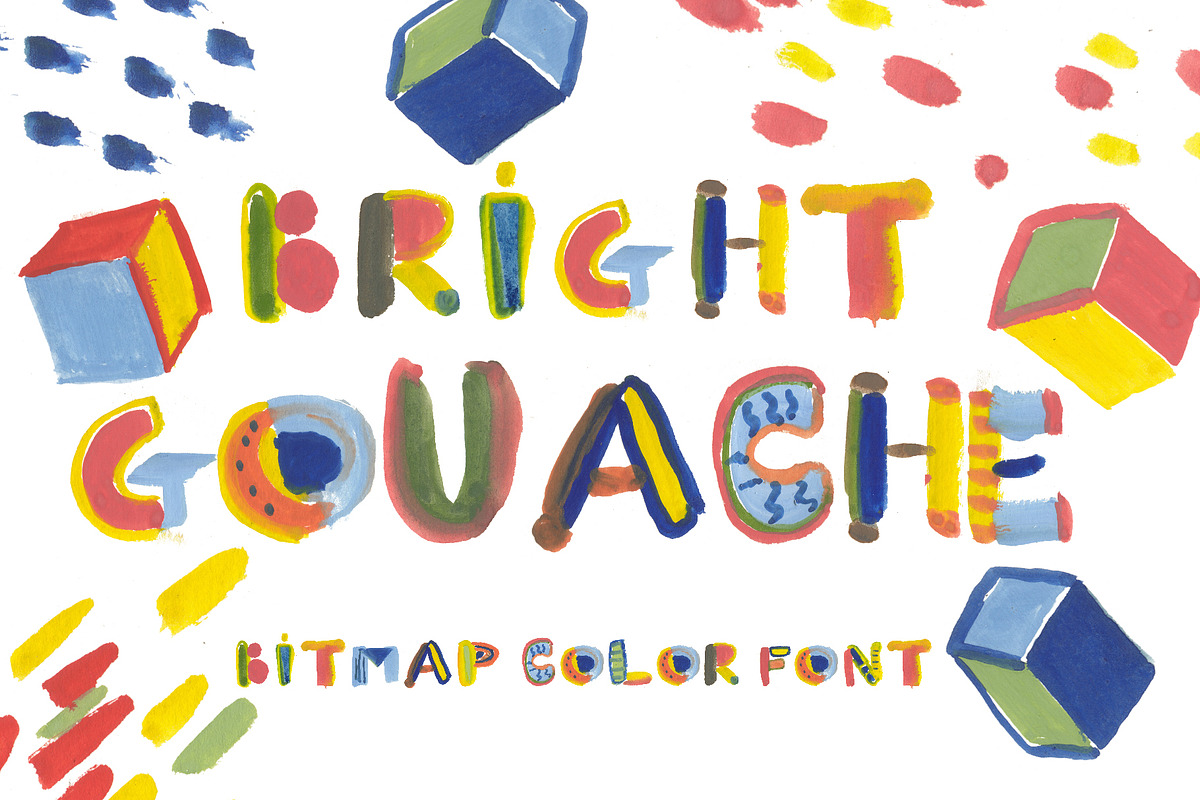 BRIGHT GOUACHE bitmap color font