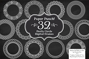 Grey Round Lace Frames, an Illustration by Amanda Ilkov (Thumbnail 2 of 5)