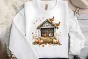 Autumn Chicken Coop Clipart, an Illustration by DreamCafeArt (Thumbnail 5 of 7)