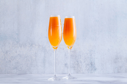 Two glasses of fruit champagne on th stock photo containing champagne and, a Food & Drink Photo by IriGri
