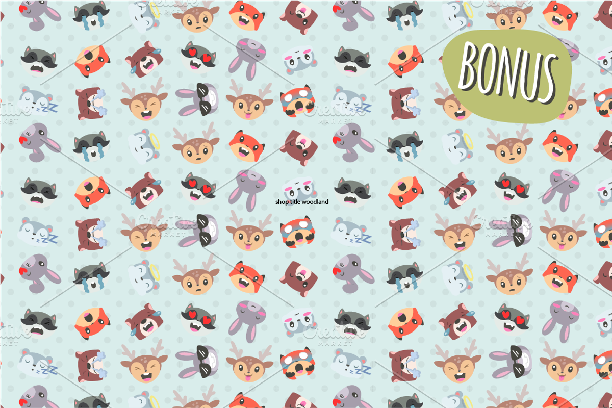 Woodland Animals Emojis BUNDLE, an Emoji Icon by NatBurger (Photo 9 of 16)