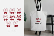 Coquette cherries and bows, a Decorative Illustration by yabluko_draws (Thumbnail 4 of 8)
