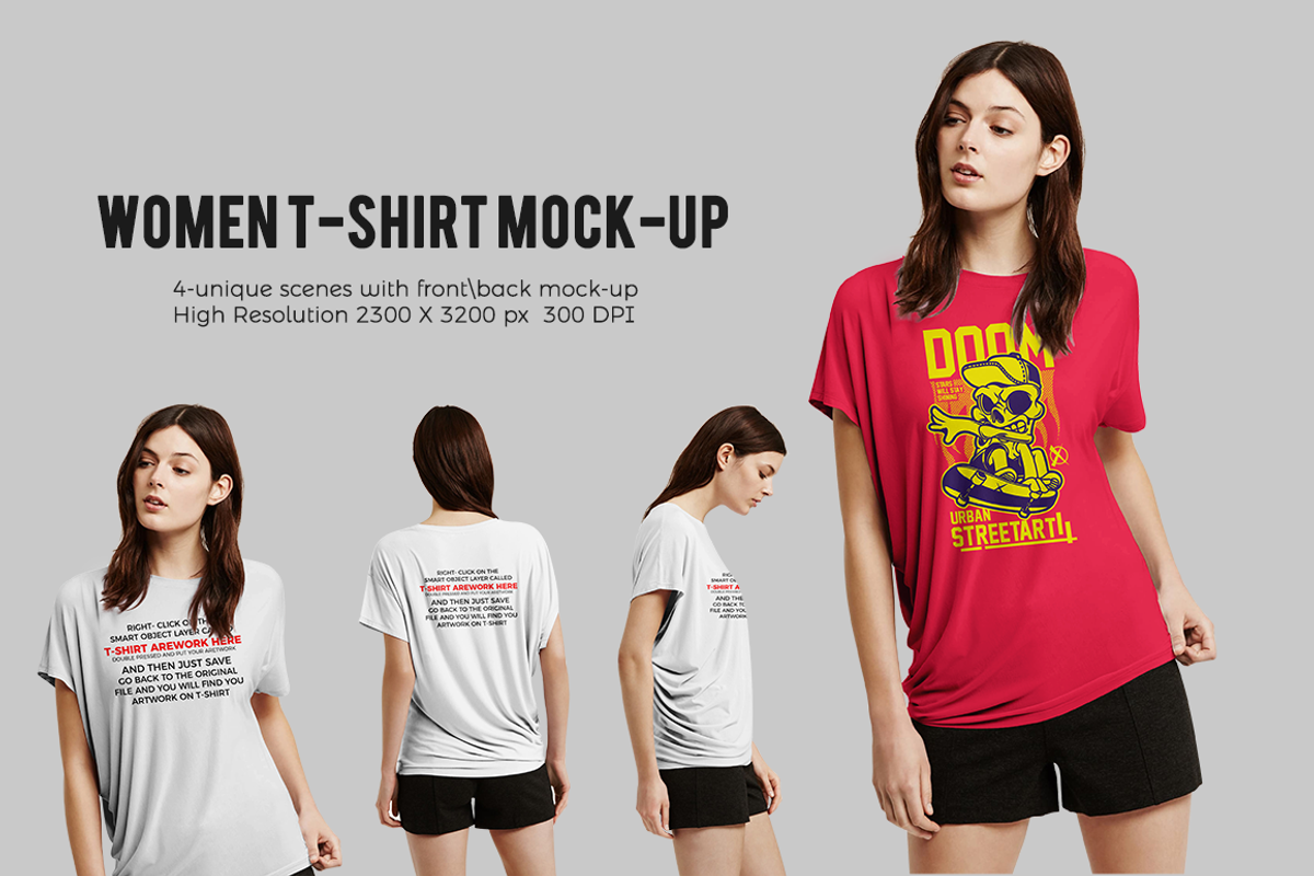 Women T-shirt Mock-up, a Shirt Mockup by Mock-up Store (Photo 1 of 7)