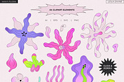 Wavy Flora - Flowers and Shapes, a Decorative Illustration by Leila Divine (Thumbnail 5 of 15)