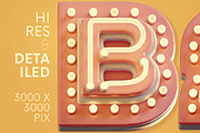Theater Lights - 3D Lettering, a Graphic by MIIM (Thumbnail 2 of 8)