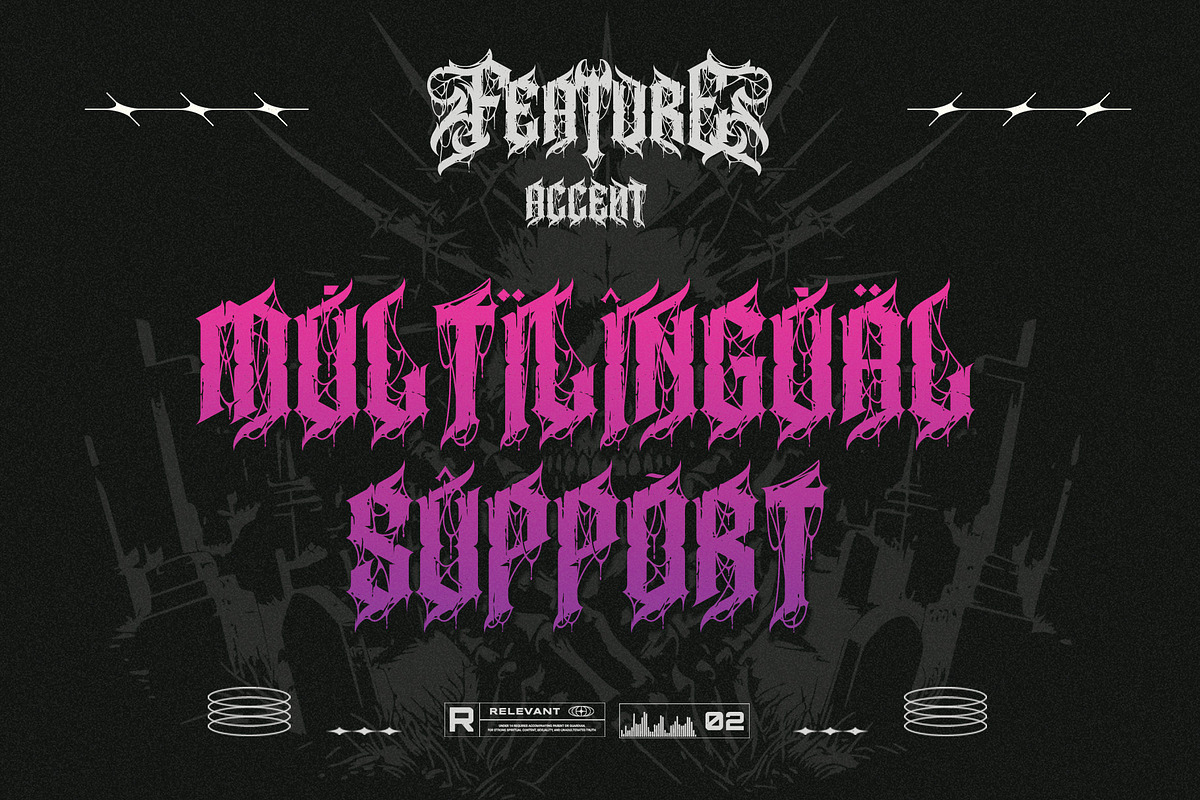 Noctyrr Heavy Metal Gothic Font, a Blackletter Font by Letterara (Photo 14 of 15)