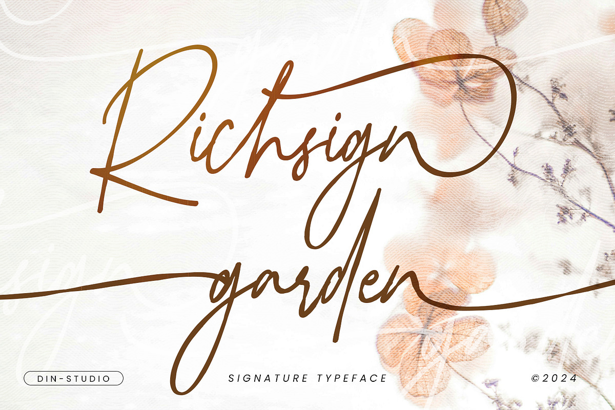 Richsign Style, a Script Font by din-studio.com (Photo 1 of 11)