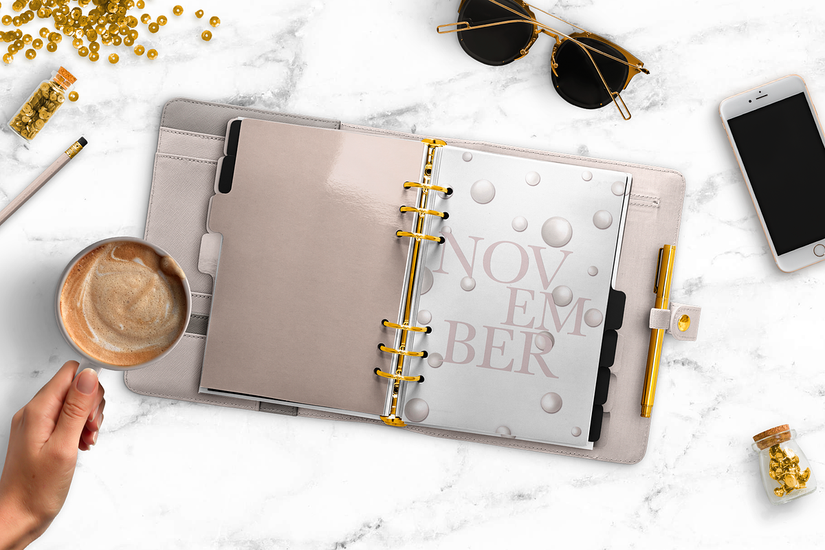 A5 Printable Planner Dashboard Set, a Stationery Template by The GG Shop (Photo 6 of 9)
