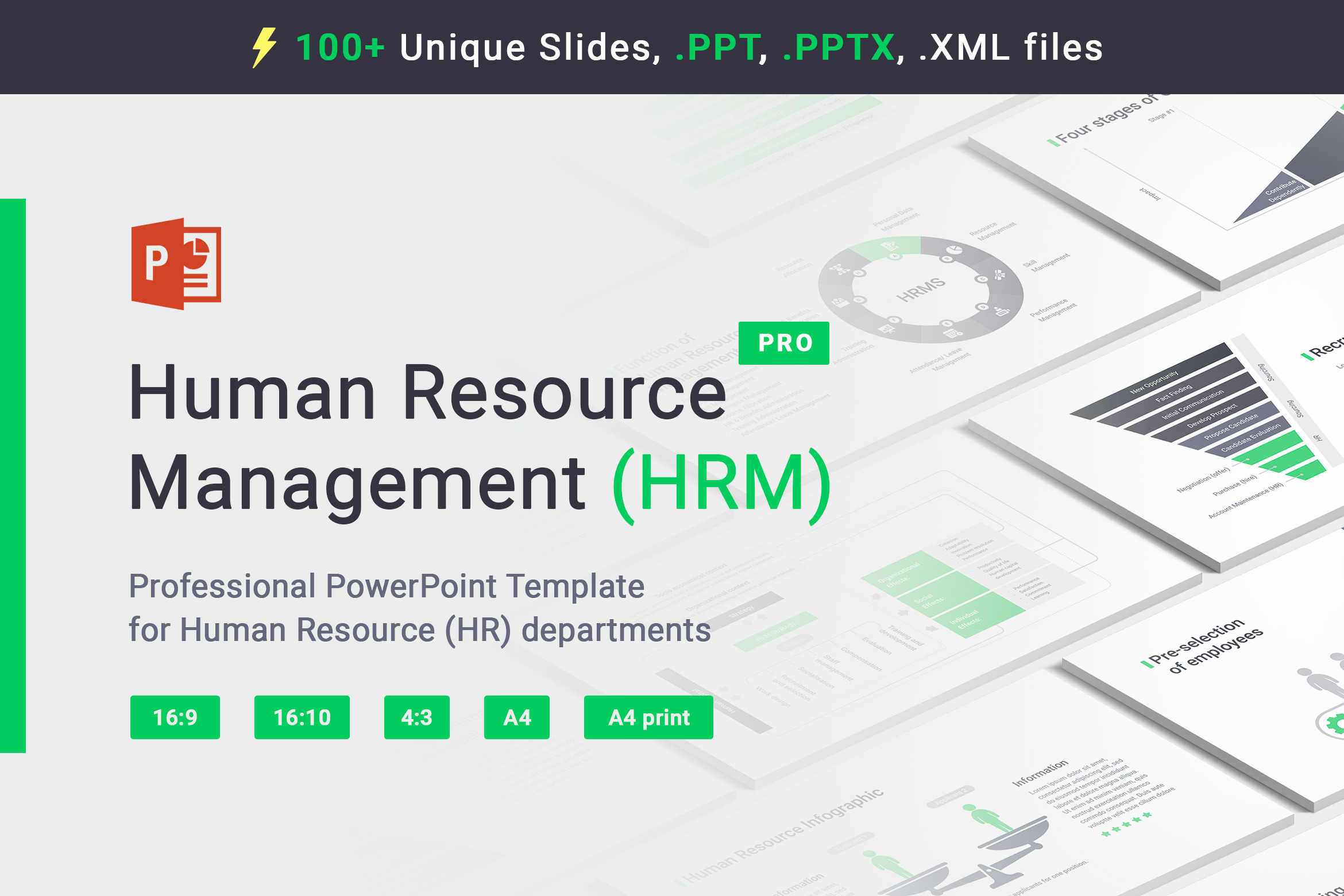 Human Resource HRM PowerPoint, a Presentation Template by HiSlide.io
