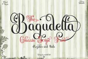 Bagundella Classic Script, a Script Font by madeDeduk