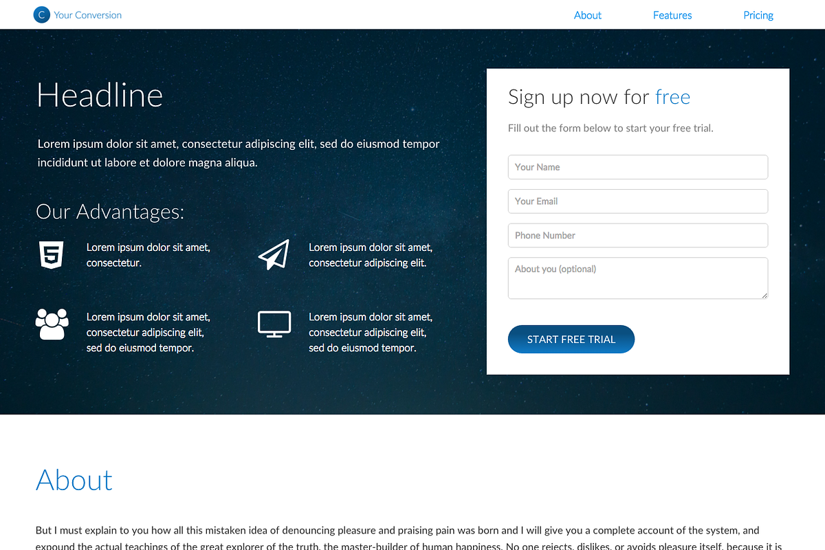 Your Conversion | Landing pages, a HTML Template by SD Themes (Photo 5 of 5)