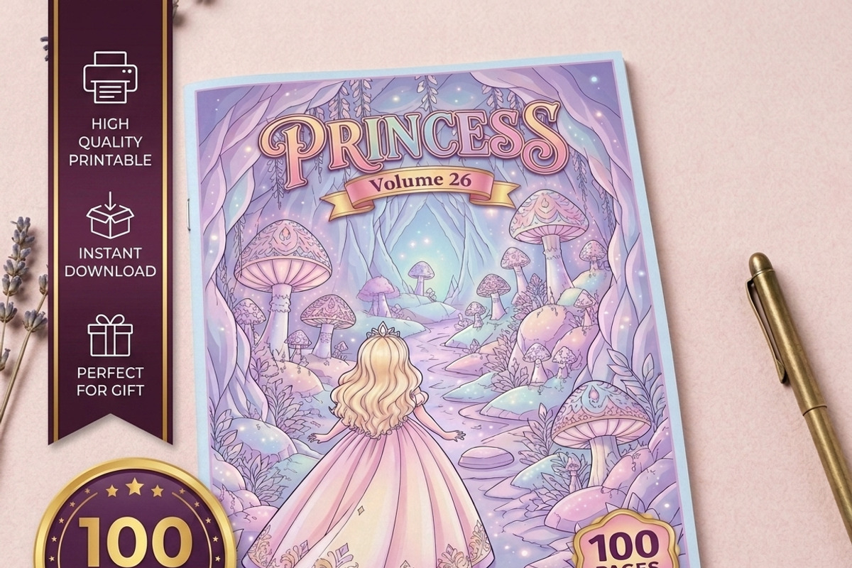 Magical Princess Coloring Book Vol26, a Person Illustration by ikarifq shop (Photo 1 of 7)