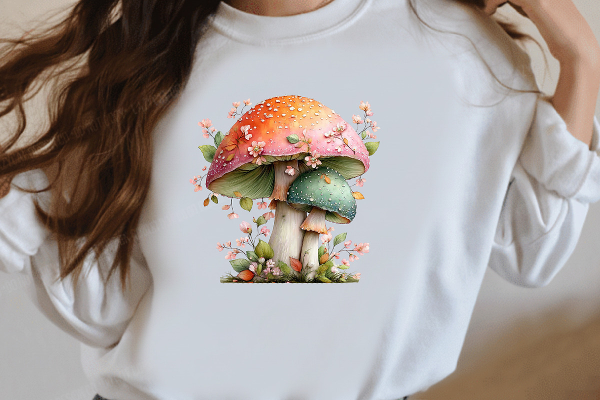 Whimsical spring mushroom Clipart, an Illustration by Designworld (Photo 6 of 7)