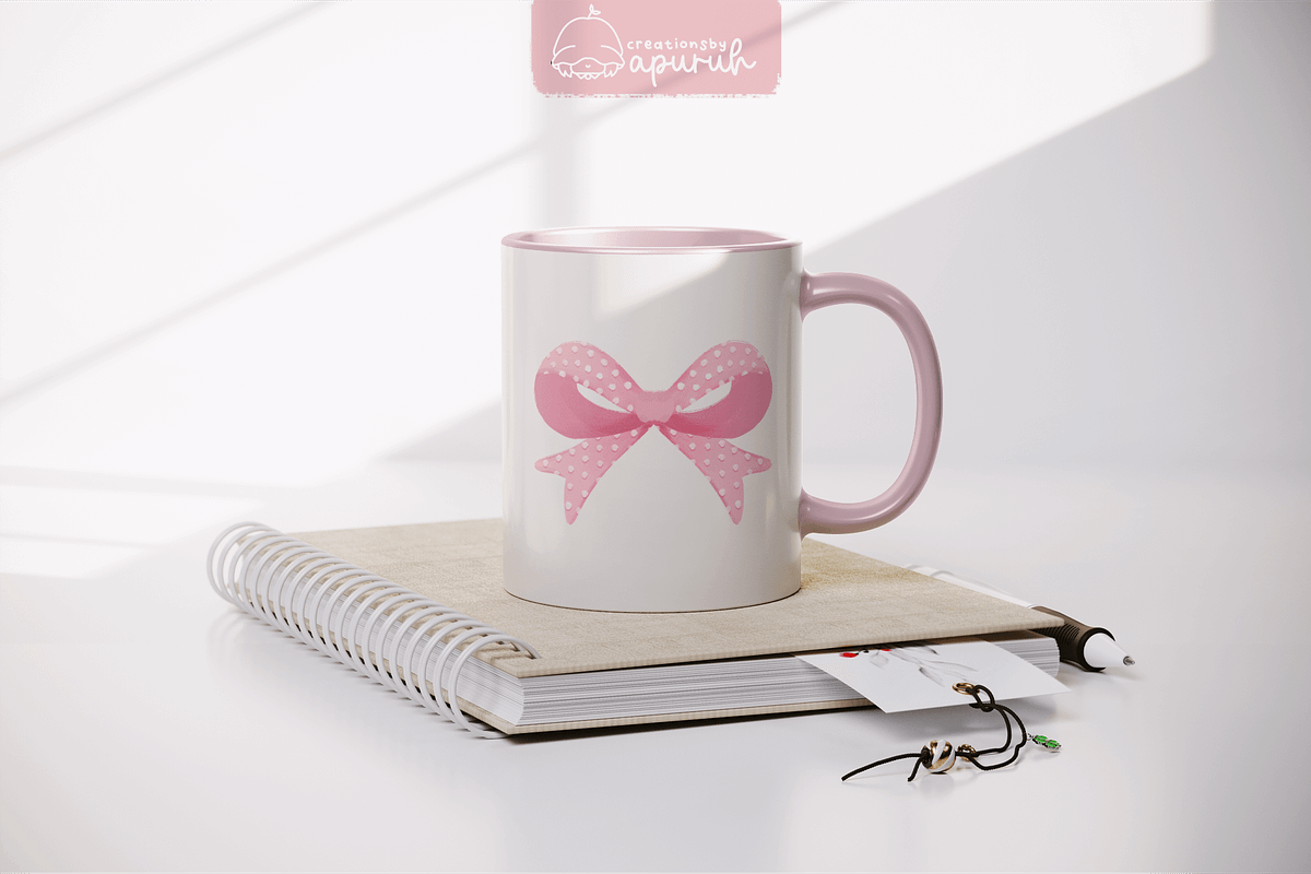 Pink Coquette Bows Watercolor Clipar, a Decorative Illustration by creationsbyapuruh (Photo 4 of 7)