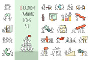Cartoon teamwork icons set, an Icon by Sapunkele (Thumbnail 1 of 2)