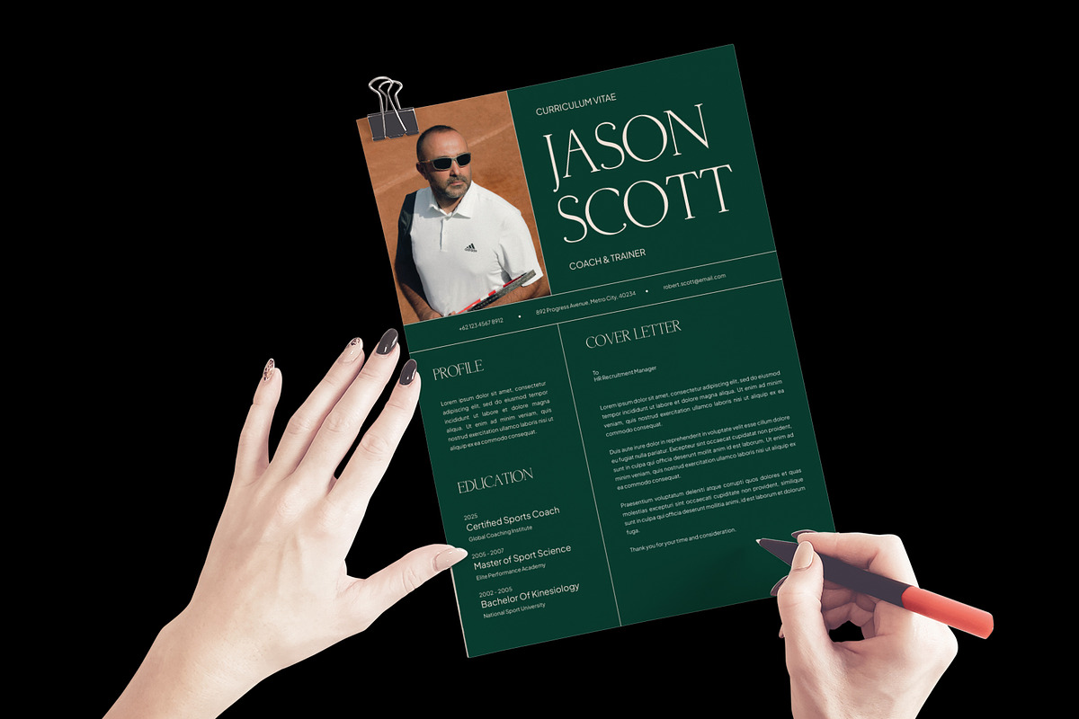 Green Classic Resume preview 4