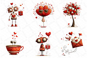 Quirky Valentine Whimsical Love Clip, an Illustration by DreamPrint404 (Thumbnail 3 of 6)