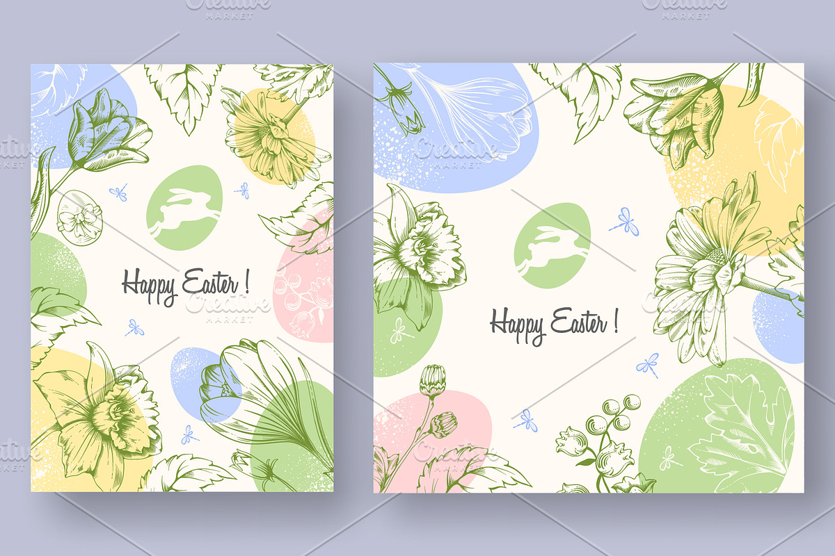 Easter Greeting Templates, a Card Template by Vector beauty (Photo 2 of 3)