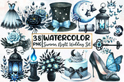 Whimsical Summer Night Wedding Set, an Illustration by Designworld (Thumbnail 1 of 4)