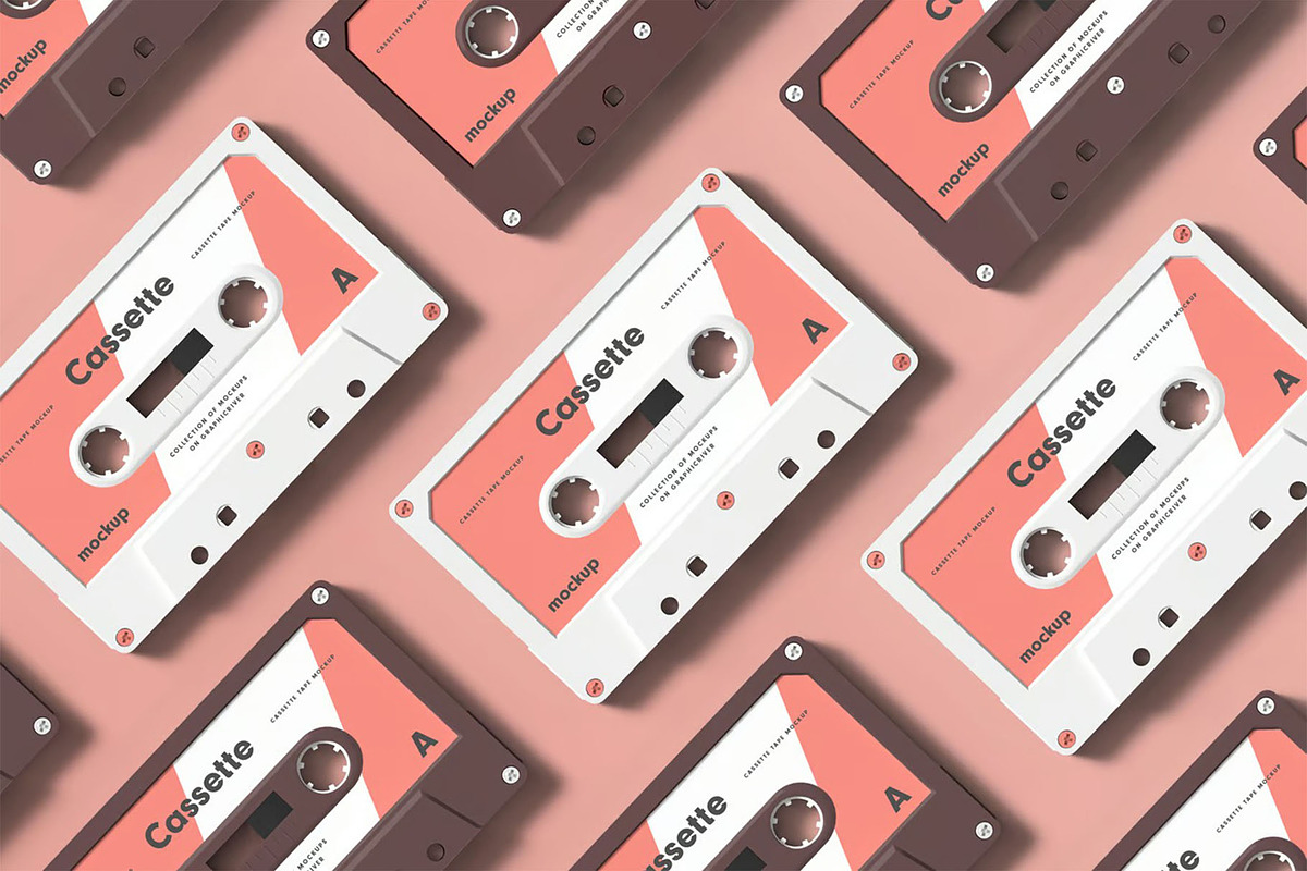 Cassette Mock-up, a Product Mockup by zippypixelstudio (Photo 4 of 15)
