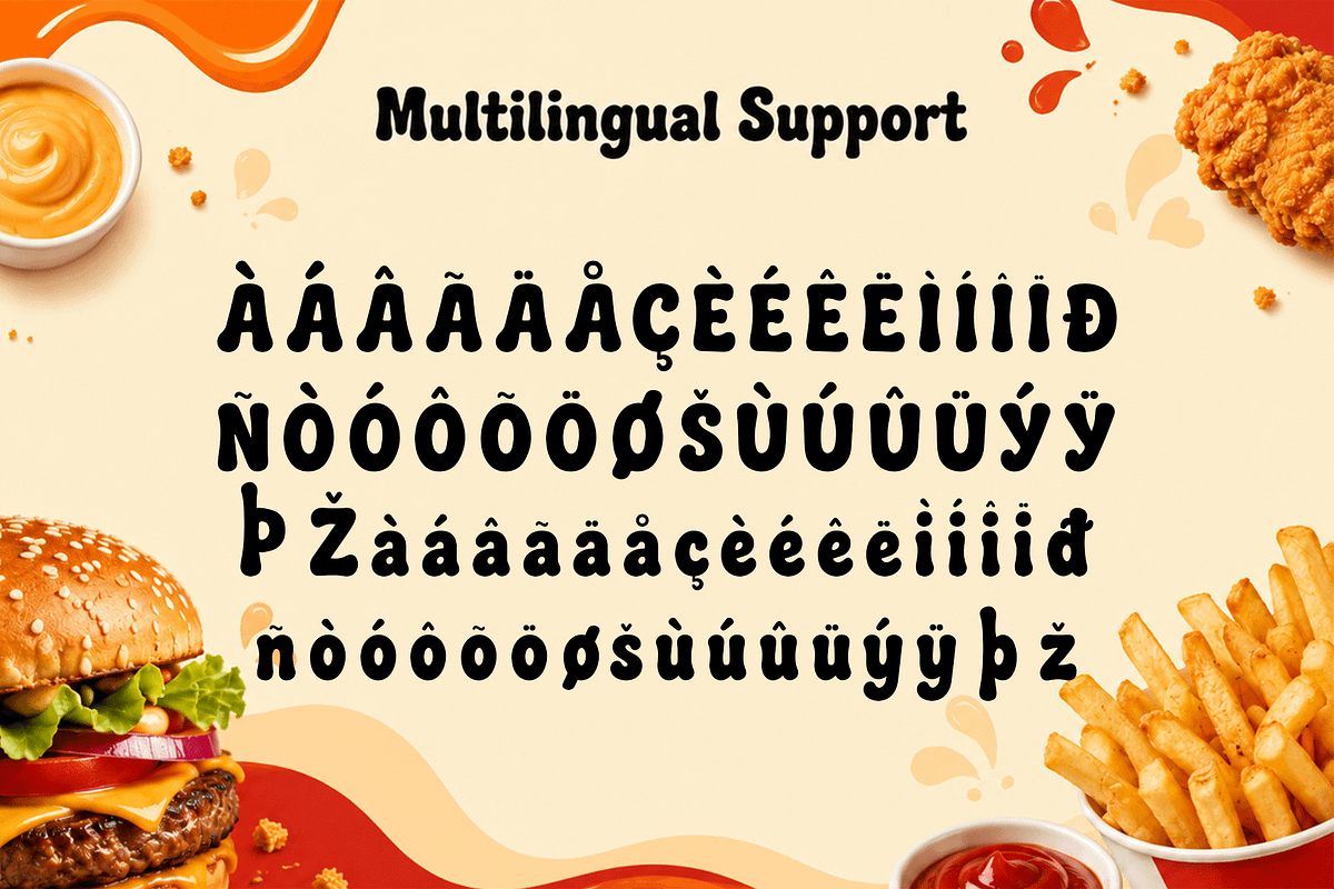 Saucy Bite - Playful Display Font, a Handwritten Font by overlaytemplates (Photo 5 of 5)