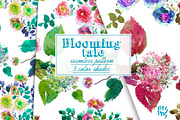 Blooming Tale. Watercolor clipart, an Illustration by Irina Dolgikh (Thumbnail 2 of 8)