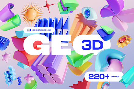 GEO/3D 220+ Colorful illustrations, an Object Graphic by assetpro.design