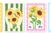 Sunflowers poster design. Stylish, an Object Graphic by LadadikArt (Thumbnail 2 of 3)