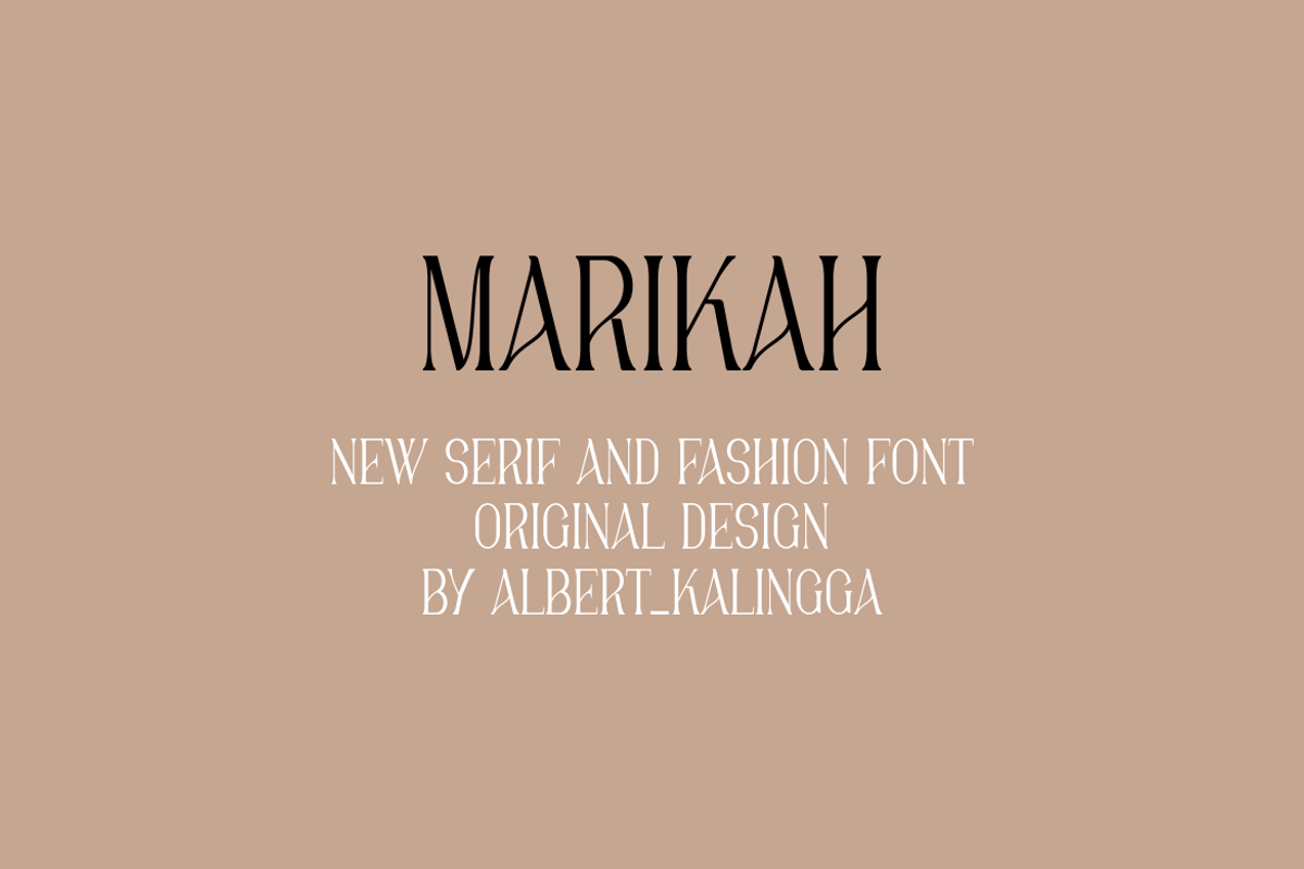 Marikah Font, a Serif Font by albert_kalingga (Photo 3 of 5)